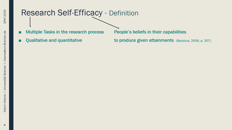 Still large 108 klieme talk psychol factors in academic ed   research self efficacy